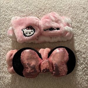 Hello Kitty and Minnie Mouse Pink Headbands